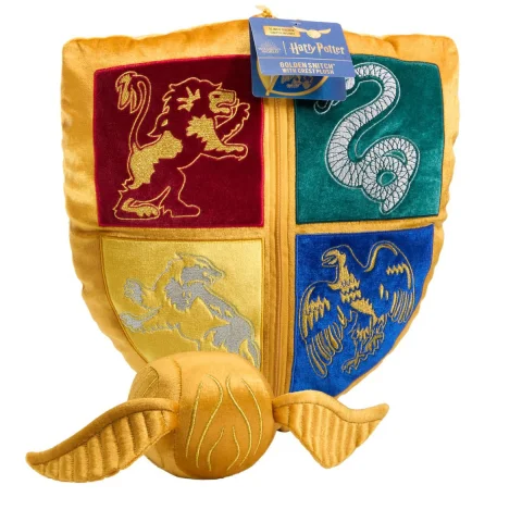 Produktbild zu Harry Potter - Kissen - Quidditch Wappen & Goldener Schnatz