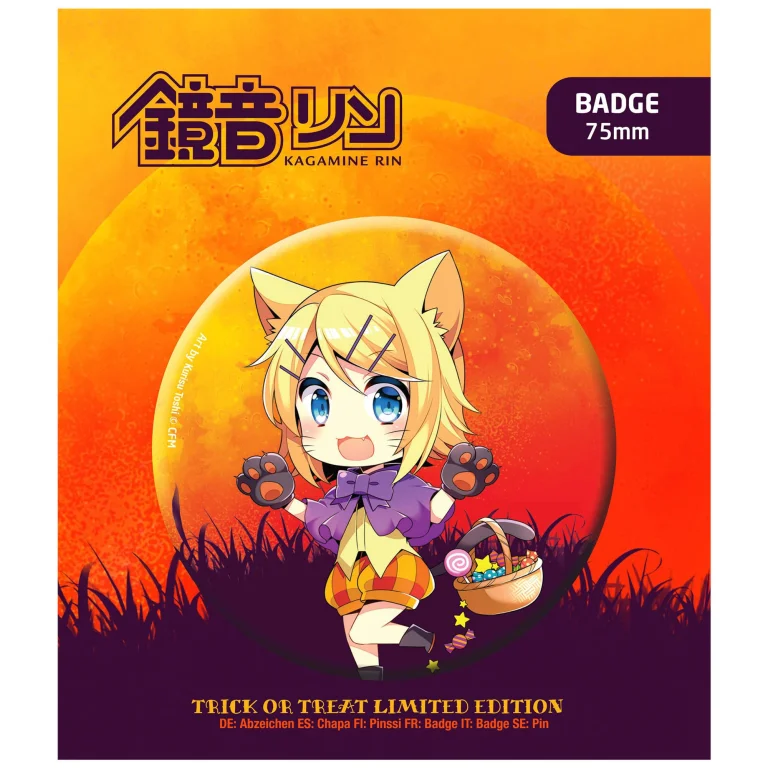 Character Vocal Series - Button - Rin Kagamine (Trick or Treat Halloween Limited Edition)