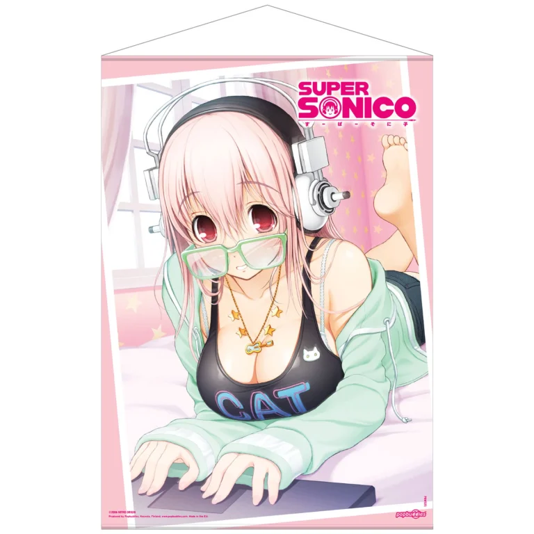 Super Sonico - Wallscroll - Super Sonico on her Laptop