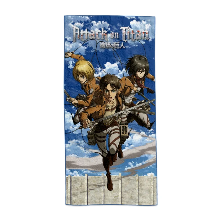 Attack on Titan - Handtuch - Eren, Mikasa & Armin