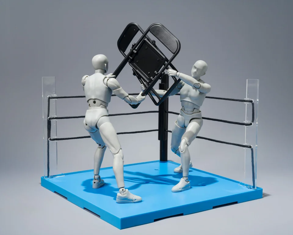 Tamashii Stage - Zubehör - ACT Ring Corner & Folding Chair Set (Neutral)