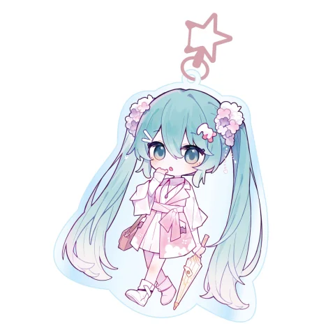 Produktbild zu Character Vocal Series - Acrylic Keychain - Miku Hatsune (Kawaii Summer Time)