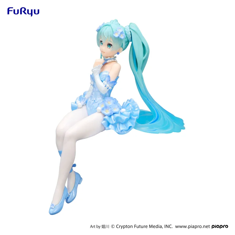 Character Vocal Series - Noodle Stopper Figure - Miku Hatsune (Flower Fairy Nemophila Pail Blue Color ver.)