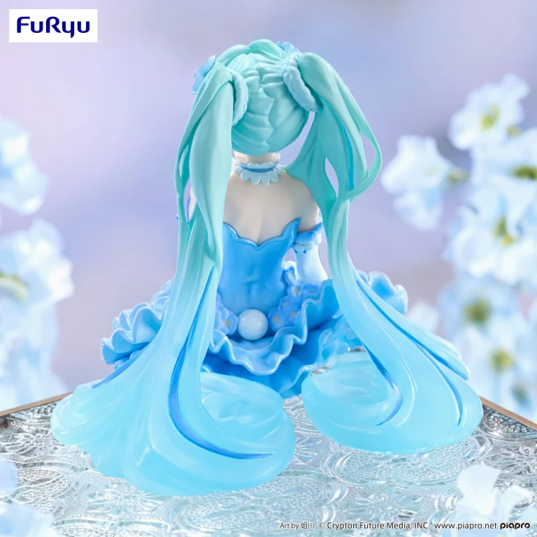 Character Vocal Series - Noodle Stopper Figure - Miku Hatsune (Flower Fairy Nemophila Pail Blue Color ver.)