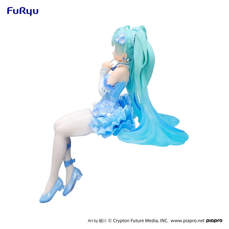 Character Vocal Series - Noodle Stopper Figure - Miku Hatsune (Flower Fairy Nemophila Pail Blue Color ver.)