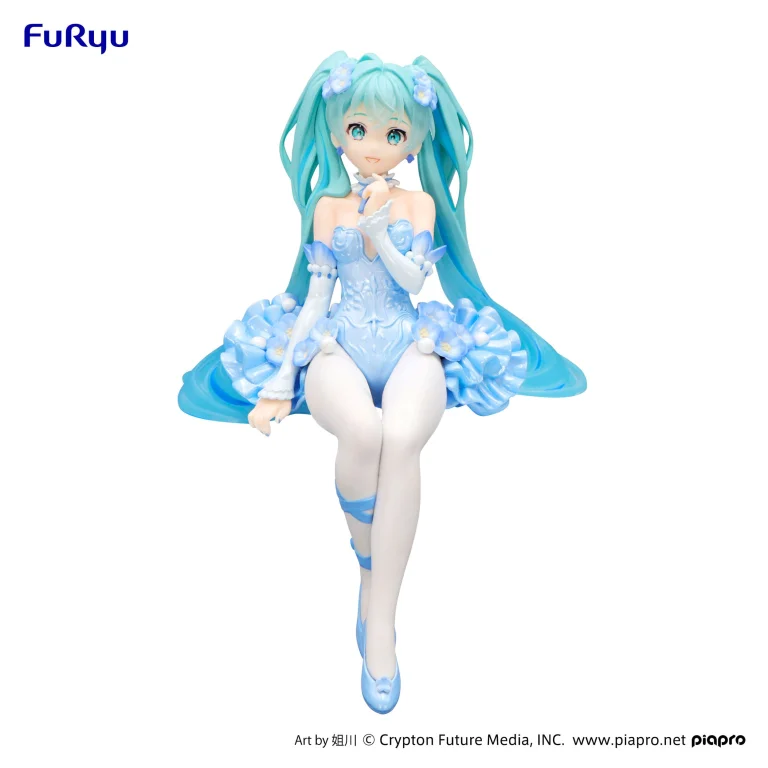 Character Vocal Series - Noodle Stopper Figure - Miku Hatsune (Flower Fairy Nemophila Pail Blue Color ver.)